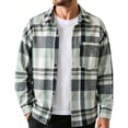 thumbnail image 2 of Cmfcve Men's and Big Men's Long Sleeve Plaid Shirts Fashion Casual Loose Fit Button Down Shirts, 2 of 7