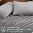 thumbnail image 3 of Bare Home Microplush Fleece Sheet Set - Ultra Soft - Deep Pocket - Full, Light Gray, 3 of 7