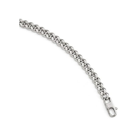Finejewelers 14k White Gold 7 0mm Beveled Curb Bracelet Finejewelers 14k White Gold 7 0mm Beveled Curb Bracelet