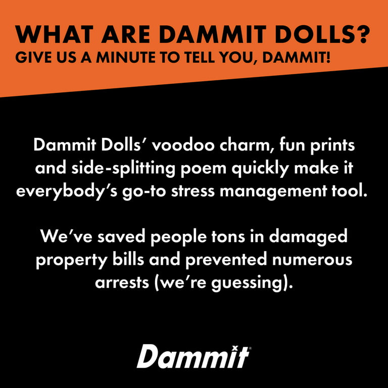 DAMMIT! DOLLS Stress Relief Squishy Classic Dammit Win It Gag Gift 12 NWT