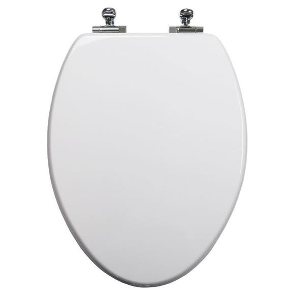 TOPSEAT Siège de Toilette Allongé 6TSUE9999SL 000 avec Charnières en Métal, Blanc