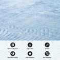 thumbnail image 6 of World Rug Gallery Contemporary Distressed Stripe Machine Washable 7'7"x9'6" Blue Area Rug, 6 of 9