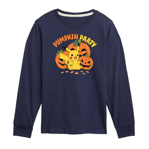 Pokémon - Pumpkin Party - Youth Long Sleeve Graphic T-Shirt