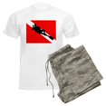 thumbnail image 6 of CafePress - Scuba Flag Diver Men's Light Pajamas - Men's Light Loose Fit Cotton Pajama Set, 6 of 7