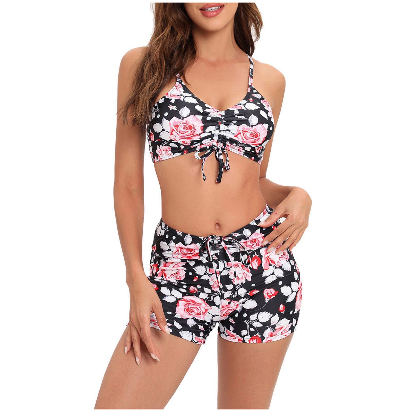 Aufmer Clearance Bathing Suits for Women 2 Piece High Waist Juniors