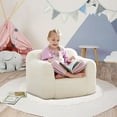 thumbnail image 2 of Iwicker Kids Club Chair Toddler Couch Baby Sofa Chair with Sherpa Fabric, Beige, 2 of 7