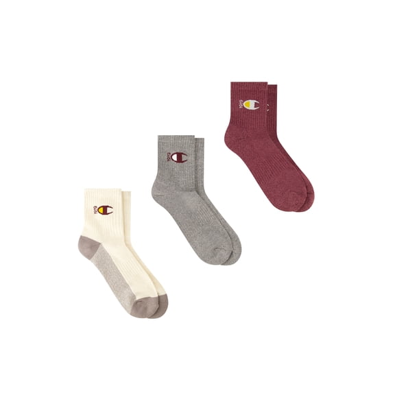 Champion Men’s Ankle Socks 6 Pack – Half Terry Cushion, Moisture-Wicking, Arch Support, Stretch Comfort, Sizes 6–12.5