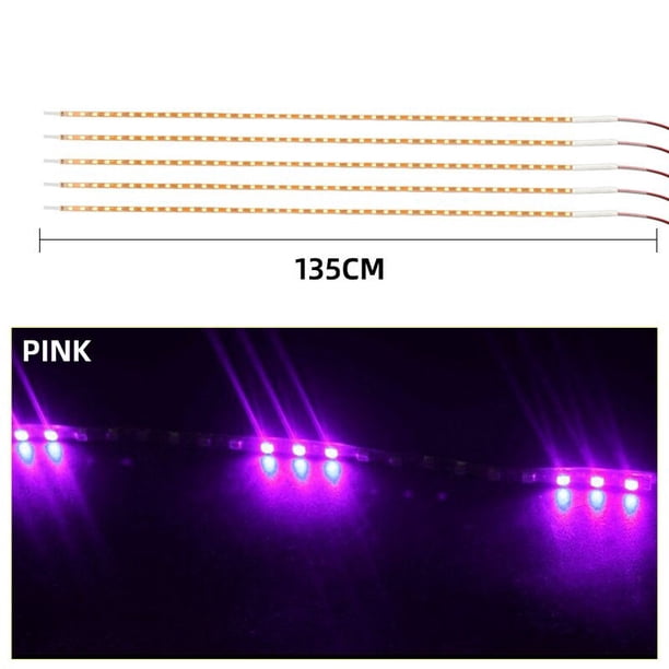 135cm Luz De Tira De Flexible Barra Debajo Del Tubo De La Carrocería Barco Atmósfera Decorativa Para Coche Motocicleta Impermeable Multi
