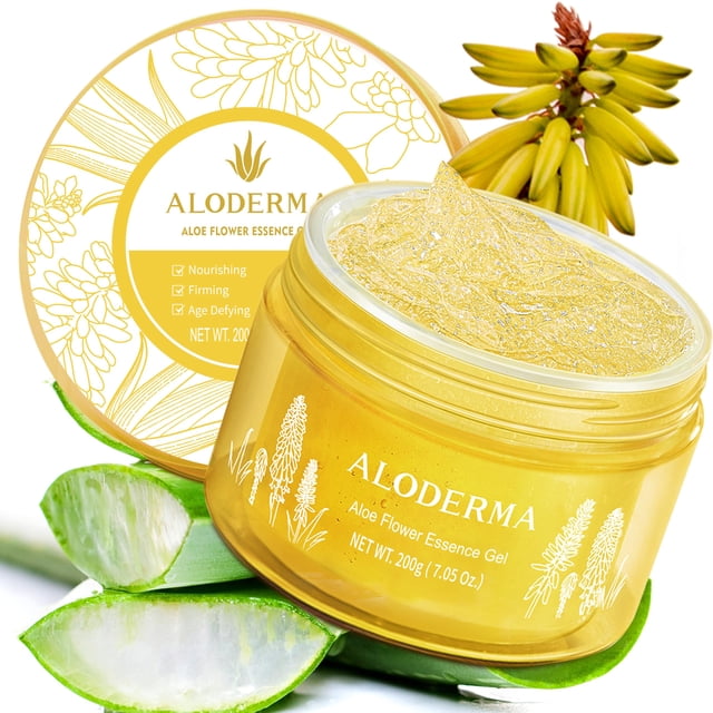Gel Aloderma, esencia de flor de aloe, hoja de oro de 24 quilates, antienvejecimiento, 200 ml