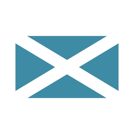 Saint Andrew's Cross / Scortland Flag Sticker Decal Die Cut - Self Adhesive Vinyl - Weatherproof - Made in USA - Many Color and Sizes - scotish