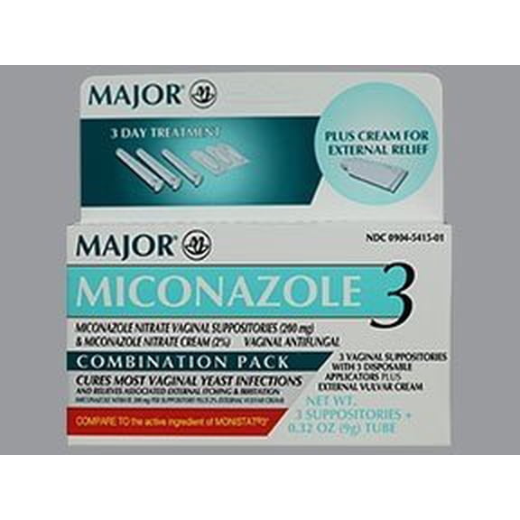 Major Miconazole Nitrate 2 % 7-Day Cream, 45 g, White