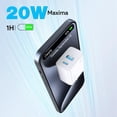 thumbnail image 4 of 1 Hora 2 Paquete Cargador USB C Carga Rapida con Cable, 2 Puertos Cubo Cargador Tipo C PD 20W+USB A, 4 of 8