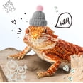 thumbnail image 6 of 20PCS Pet Snake Hat with Adjustable Elastic Chin Strap, Small Reptile Animal Hamster Knitted Hat Pompon Mini Hats for Pets Snake Ball Python Lizard Guinea Pig Chameleon Iguanas Accessories Decoration, 6 of 6
