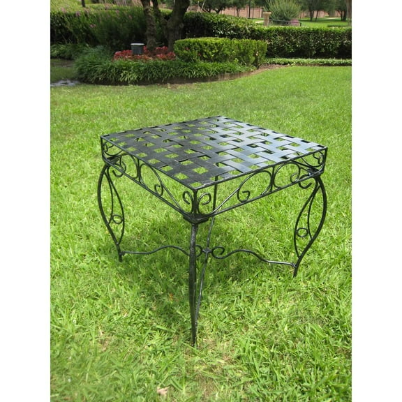 International Caravan Mandalay  Iron Square Side Table