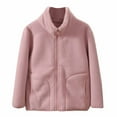 thumbnail image 2 of Girls Fleece Jackets Winter Coat Boys Long Sleeve Lightweight Zip Up Fuzzy Jacket Kids Girl Jackets 7-8 Years, 2 of 8