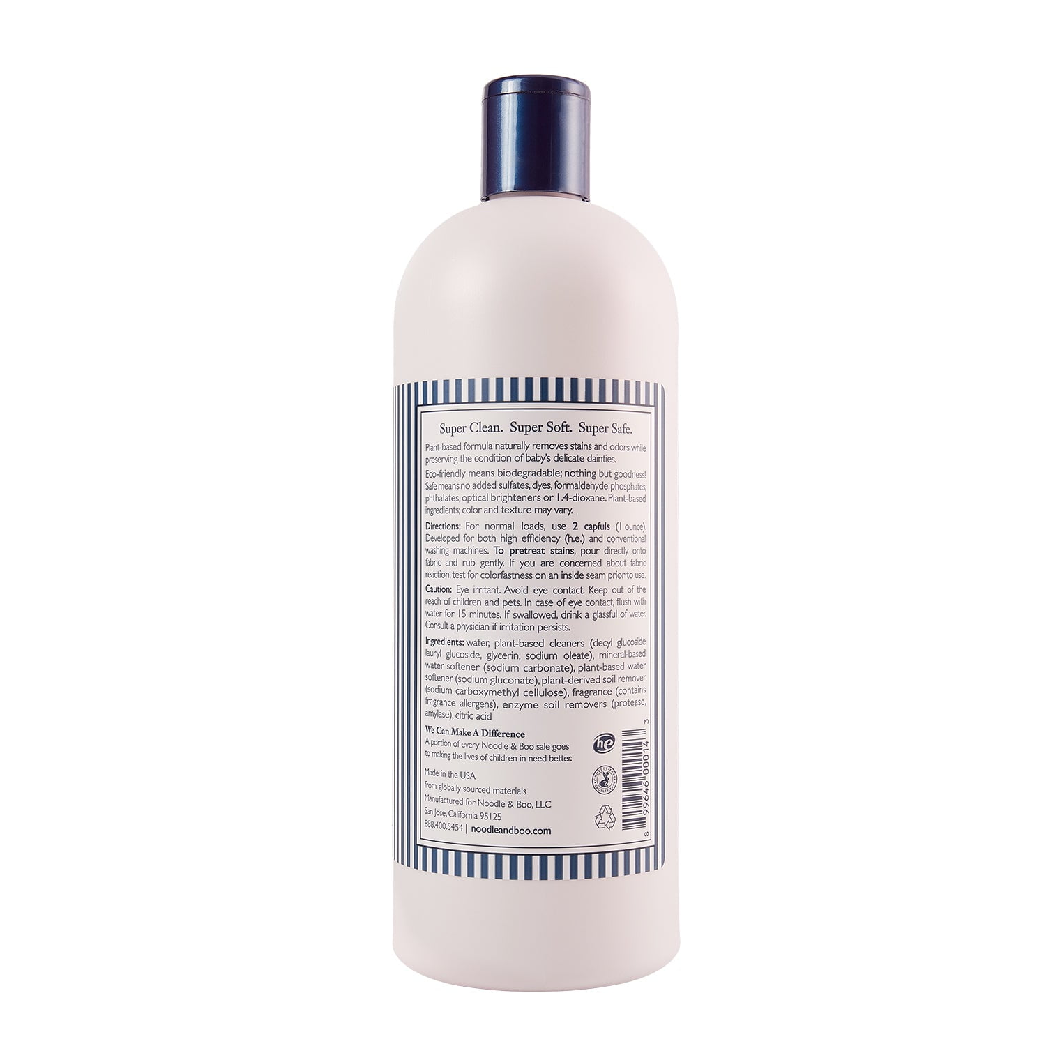 Noodle & Boo Ultra-Safe Newborn Baby Liquid Laundry Detergent, Concentrated, Sensitive Skin, Hypoallergenic, 32 Wash Loads, 32 fluid oz