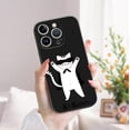 thumbnail image 2 of ¡Protege tu iPhone con una divertida y elegante funda plateada mate de doble capa!, 2 of 4