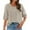 502_Beige, variant on Going Out Tops for Women Fall Fashion Fashion Clothing Blouson Casual Clothes Soft Womens 3/4 Sleeve Tops White