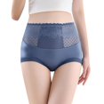thumbnail image 2 of VISALY Seamless Underwear High Waisted Underwear Plus Size Cotton Panties Butt Lifting Panties Tummy Control Lace Panties Stretch Briefs Comfort Panties No Show Underwear Soft Underwear Blue Xxl, 2 of 9