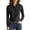 Black, variant on Tqcoqu Women's Long Sleeve Hidden Button Shirt,Classic Collar Solid Business Casual Blouse,Army Green Women's S-XXXL