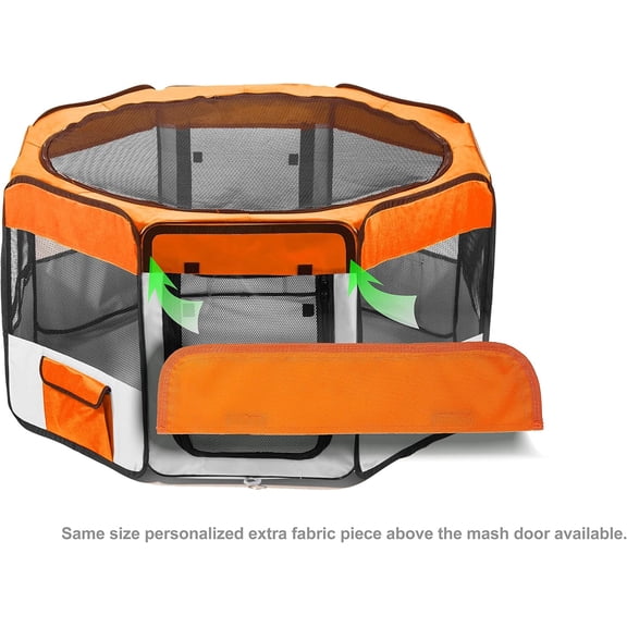 45"x24" 8-Panel Foldable Pet Playpen with Carry Bag for Dogs and Cats