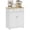White, variant on HOMCOM Rubber Wood Top Kitchen Cupboard Side Cabinet w/Adjustable Shelf