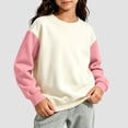 thumbnail image 4 of StSilkitty Boys Girls Long Sleeve Sweatshirts Color Block Crewneck Pullover Tops Fall Winter Warm Clothes Size 2-12, 4 of 9