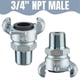thumbnail image 4 of 4Sets NPT Air Hose Fitting 2 Lug Universal Coupling Chicago Fitting for Female and Male End (Male End,3/4Inch), 4 of 5