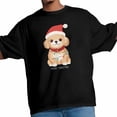 thumbnail image 3 of Camisetas gráficas informales de manga corta con diseño navideño de cachorro para hombre, 3 of 8