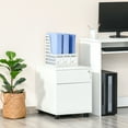 thumbnail image 2 of Vinsetto 2-Drawer Filing Cabinet w/ Wheels, Lockable Office Storage Drawer, 2 of 10