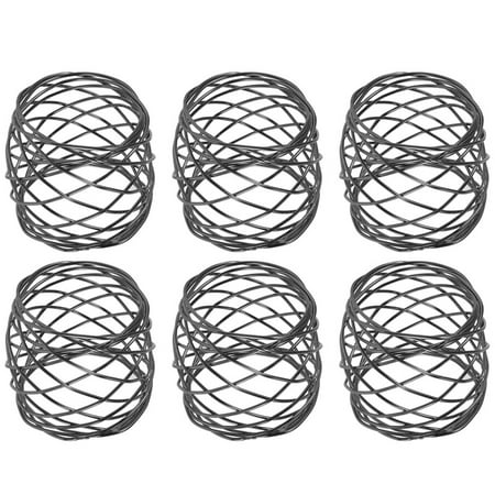 

Decorations Black Napkin Rings 6 Metal Mesh for Weddings Dinner Parties or Day Use