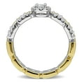 thumbnail image 6 of Created Forever Women's 2/5ct TW Lab Grown Diamond Two-Tone Sterling Silver Halo Link Ring, 6 of 10