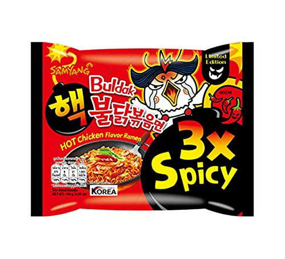 Samyang 3X Spicy Buldak Hot Chicken Flavour Instant Korean Noodles - 140Gm*5Pack (5Pack Combo) (Imported)