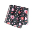 thumbnail image 2 of CTM  Valentine's Day Heart Print Holiday Lightweight Scarf (Women), 2 of 2