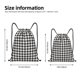 thumbnail image 2 of Fotbe Houndstooth Black And White Bolsa Mochila con Cordón Estampada, Bolsa de Gimnasio Deportiva, Bolsa Cinch, Bolsa con Cordón para Hombres y Mujeres-Medium, 2 of 6