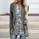 thumbnail image 1 of ICHUANYI Clearance Women's Fashion Loose Long Sleeve Round-Neck Blouse Christmas Printing T-Shirt Tops(Gray, M) ICHUANYI WER2023081116157, 1 of 5