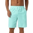 thumbnail image 1 of INSPIRAR CHIC Pantalones Cortos de Baño a Rayas para Hombre, Casual de Verano, con Cintura Ajustable, 32 Verde Brillante, 1 of 6