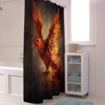 thumbnail image 6 of Shower Curtains Flame Bird Bath Curtain Frebird Feather Waterproof Bathroom Shower Curtain Set with Hooks Decoration 72 x 72 Inches, 6 of 7