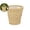 Yellow-L, variant on Imitation Willow Wicker Waste Basket, with Built-in Plastic Liner, Durable and Attractive Weave, Tapered Design, Compact, Easy to Clean