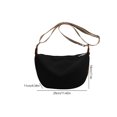 thumbnail image 3 of Bolso cruzado para mujer, Bolso informal de lona a la moda, Bolso de ocio (negro 1), 3 of 9