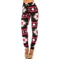 thumbnail image 2 of World of Leggings Buttery Soft Magenta Aztec Tribal Joggers - Large, 2 of 2