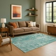 thumbnail image 7 of Addison Rugs Mayfield Premium Machine Washable Transitional Abstract Aqua Rectangle Rug, 3' x 5', 7 of 7