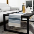 thumbnail image 5 of Grey Blue Vertical Stripes Cotton Linen Table Runner 16 x 72 inch Modern Minimalist Abstract Non-slip Rectangular Dining Table Decor for Wedding Party Holiday Dinner, 5 of 8