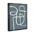 thumbnail image 3 of Stupell Industries Round White Squiggles Contemporary Abstract Design Graphic Art Jet Black Floating Framed Canvas Print Wall Art, Design by Nina Blue, 3 of 5