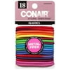 Conair Tie Dye Elastics, 18 Pack