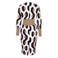 thumbnail image 4 of CHUANK Offres de Vente Robe à Manches Longues pour Femmes, Décontractée, Imprimée, Col en V, 4 of 5