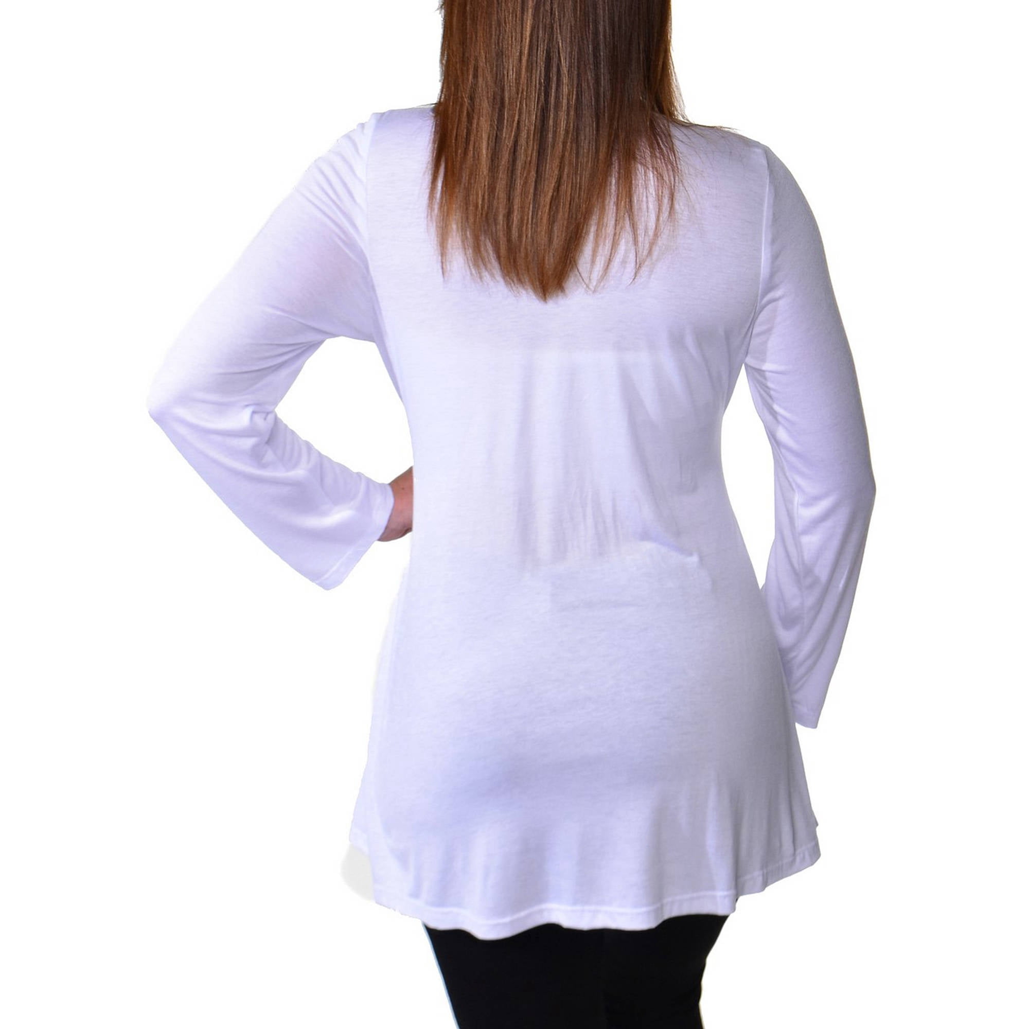 Women's Plus Size Less is More Long Sleeve Tunic