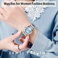 thumbnail image 2 of Watches for Women Ladies Female Fashion Waterproof Dress Business Stainless Luxury Classic Analog Quartz Simple Wife Gifts Wrist Watch, 2 of 7