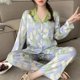 thumbnail image 4 of Pijama con estampado de perro para mujer, ropa de dormir de seda, estilo perezoso, dulce, primavera y otoño, 4 of 5