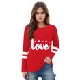 thumbnail image 3 of Sentuca Girls T Shirts, Breathable Long Sleeve Crewneck Shirts, Sweet Comfy Casual Valentines Tees Size 9 Years, 3 of 5
